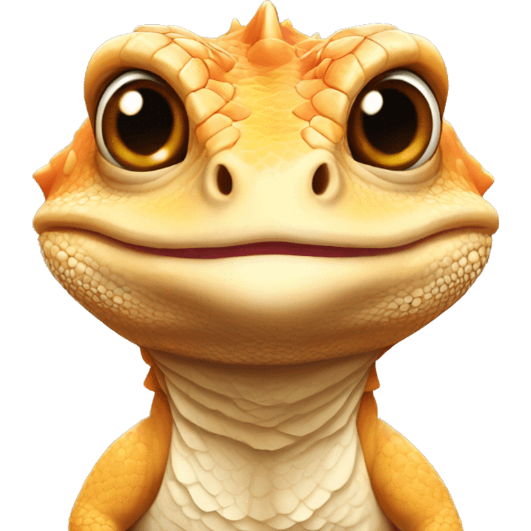 Cute bearded dragon emoji