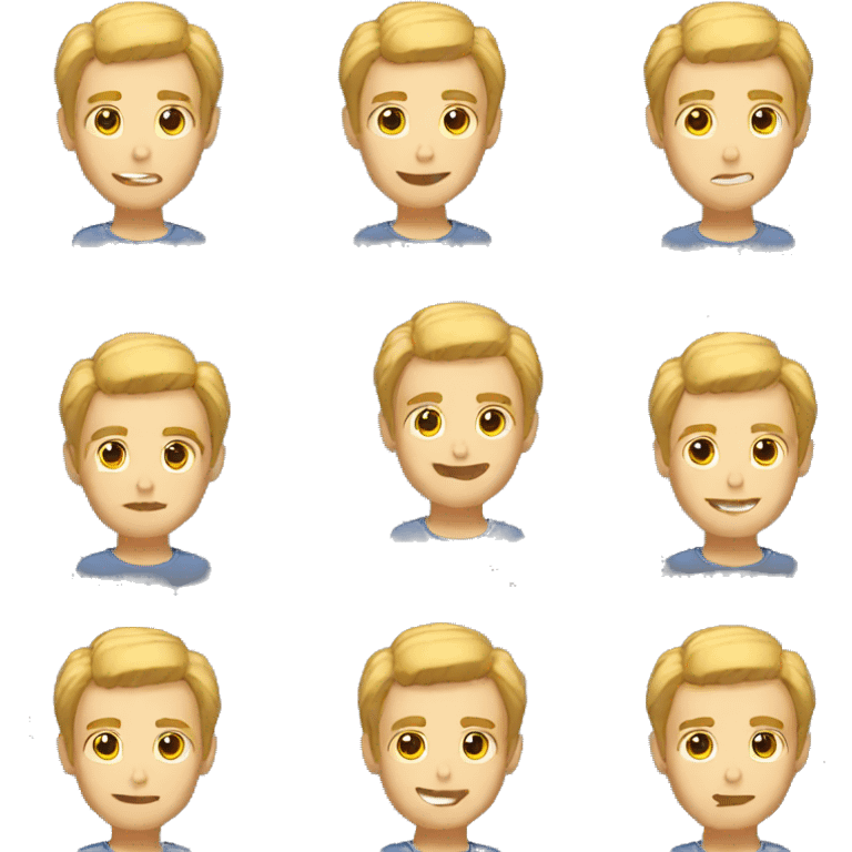 I need to generate a guy with blond hair short  emoji