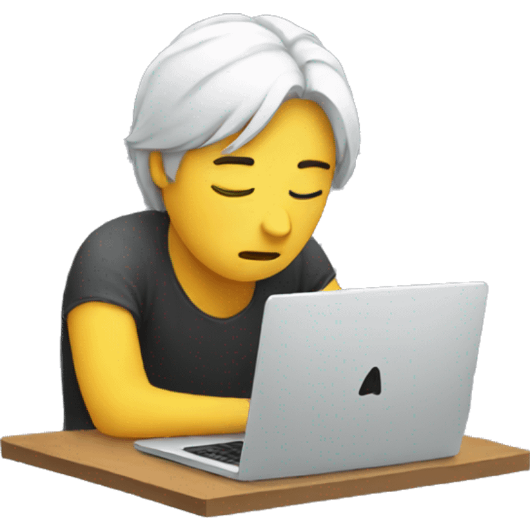 sad person with laptop emoji