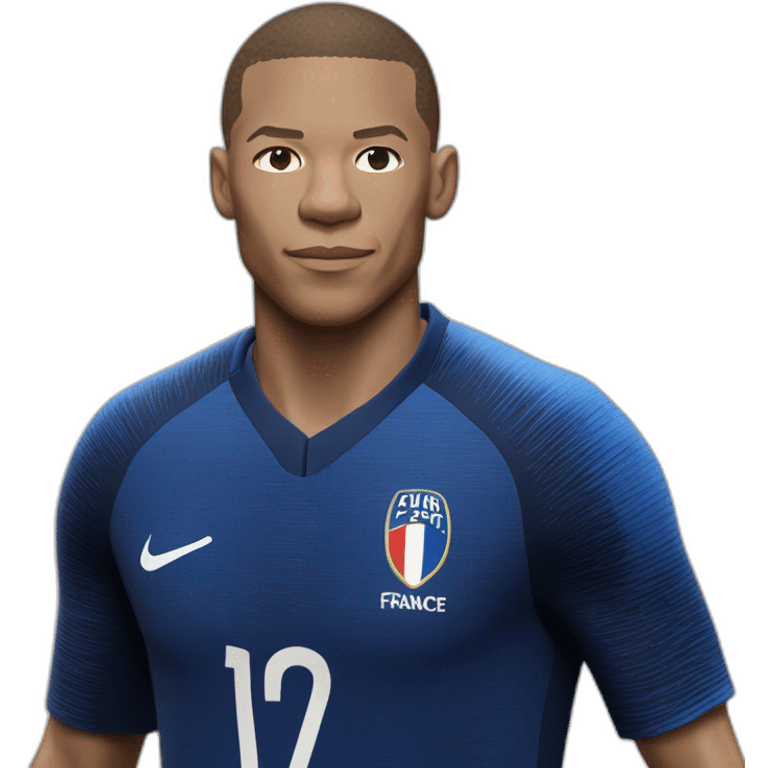 Kylian Mbappé maillot équipe de France emoji