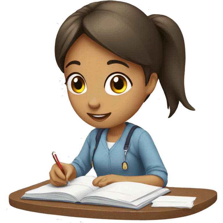 girl preparing for exams  emoji