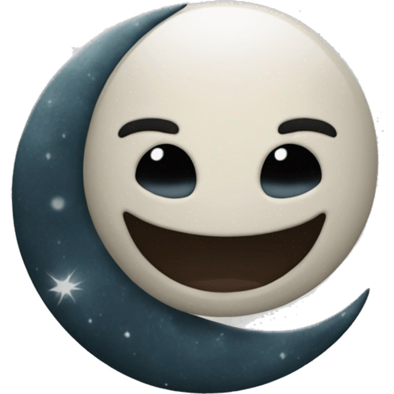 squalo con la luna sopra la testa emoji