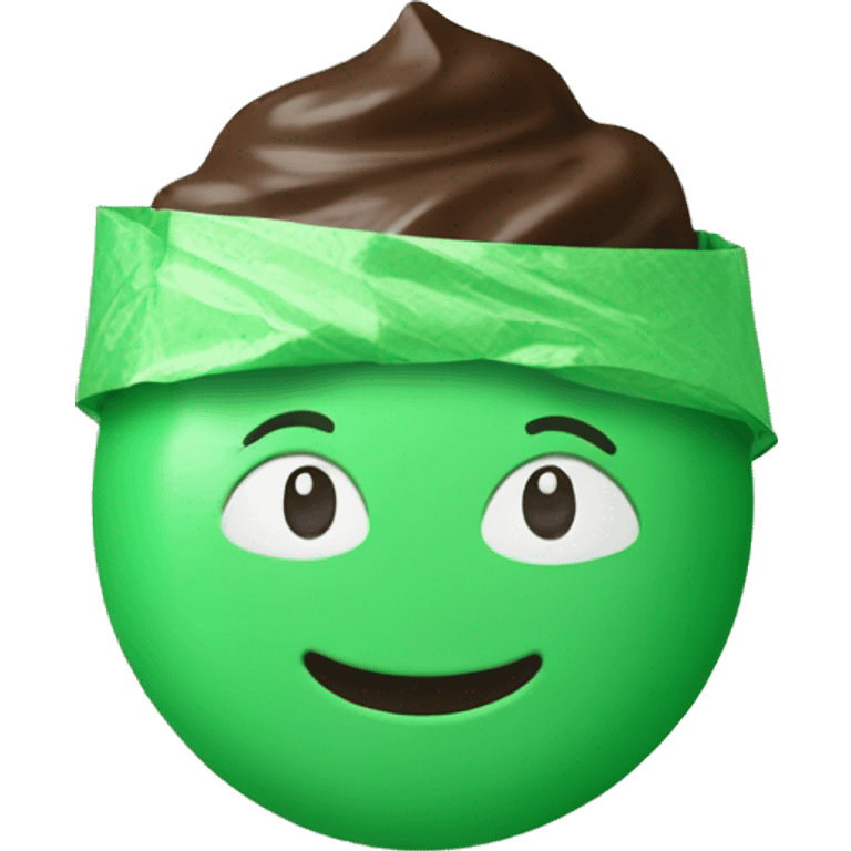 Mint chocolate in green wrapper emoji