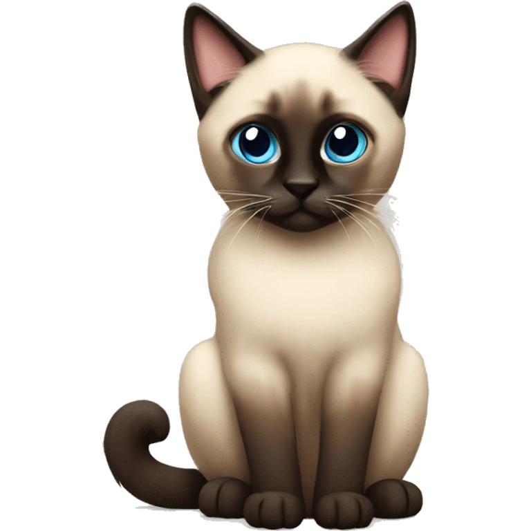 fluffy siamese cat  emoji