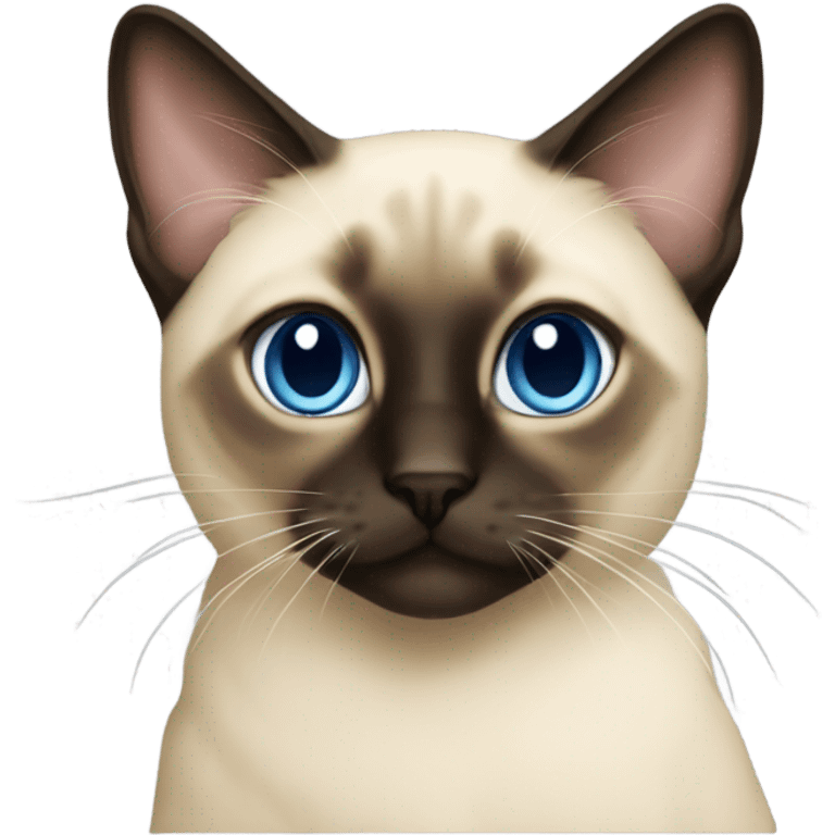 Siamese cat long hair cute emoji