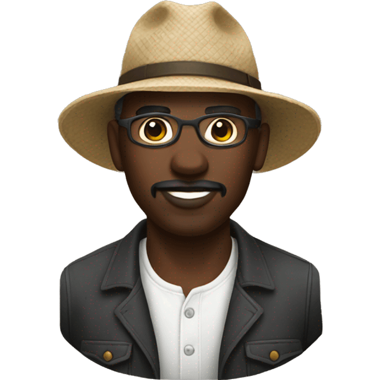 Black farmer cotton emoji