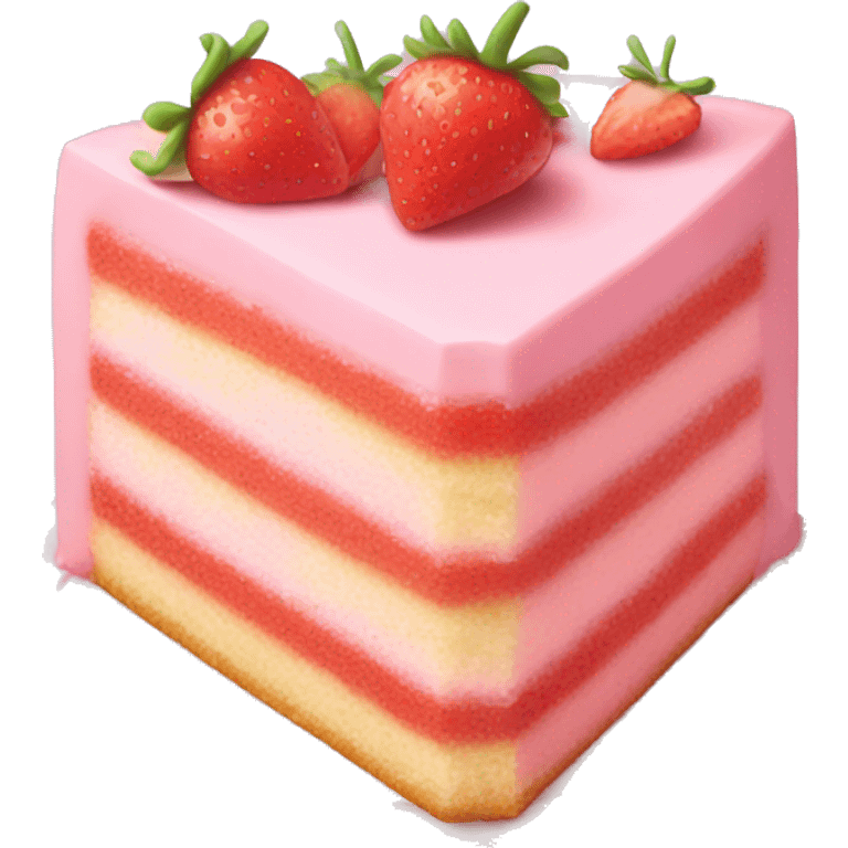 pastel strawberry cake slice emoji