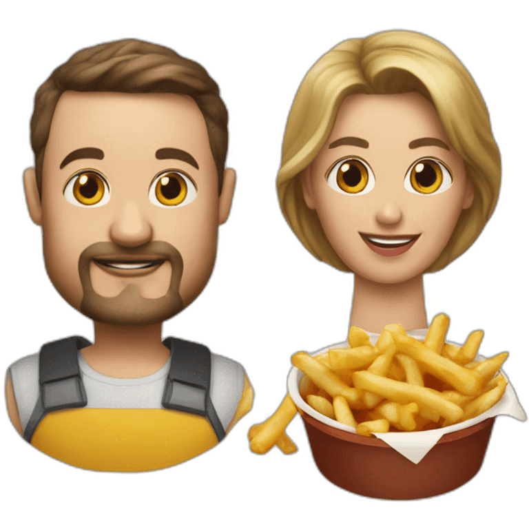 Poutine et Kim jog whon emoji