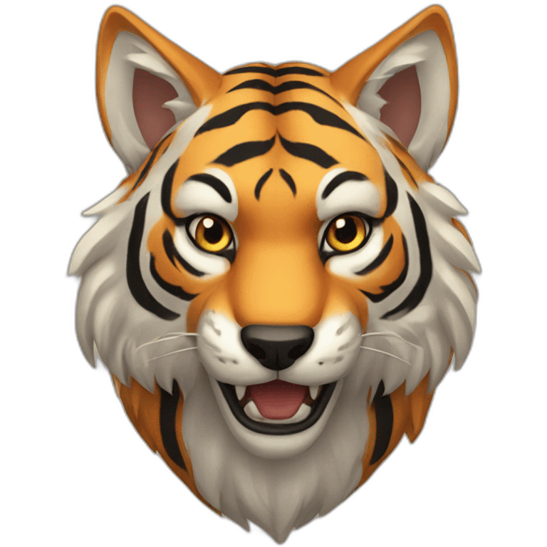 Tiger wolf with hornes emoji