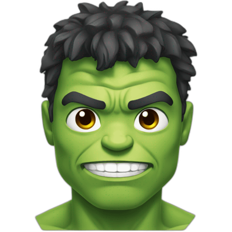 Hulk with smiling face emoji