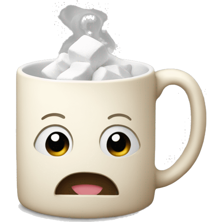 Mug with marshmallow  emoji