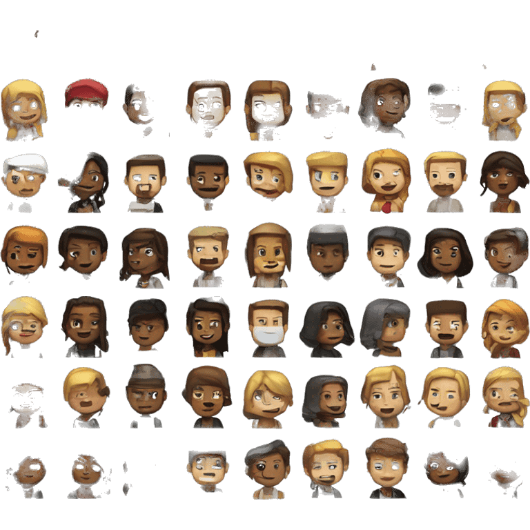 We want unique emojis that reflect the community life of the server: friendly characters, chat reactions, and fun scenes in a Minecraft style. emoji