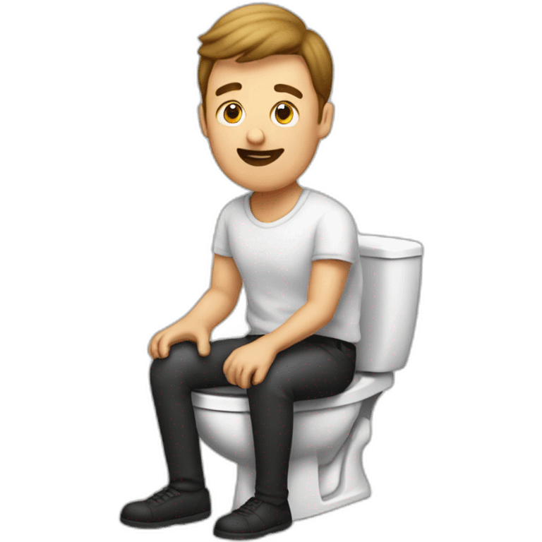 Man on toilet emoji