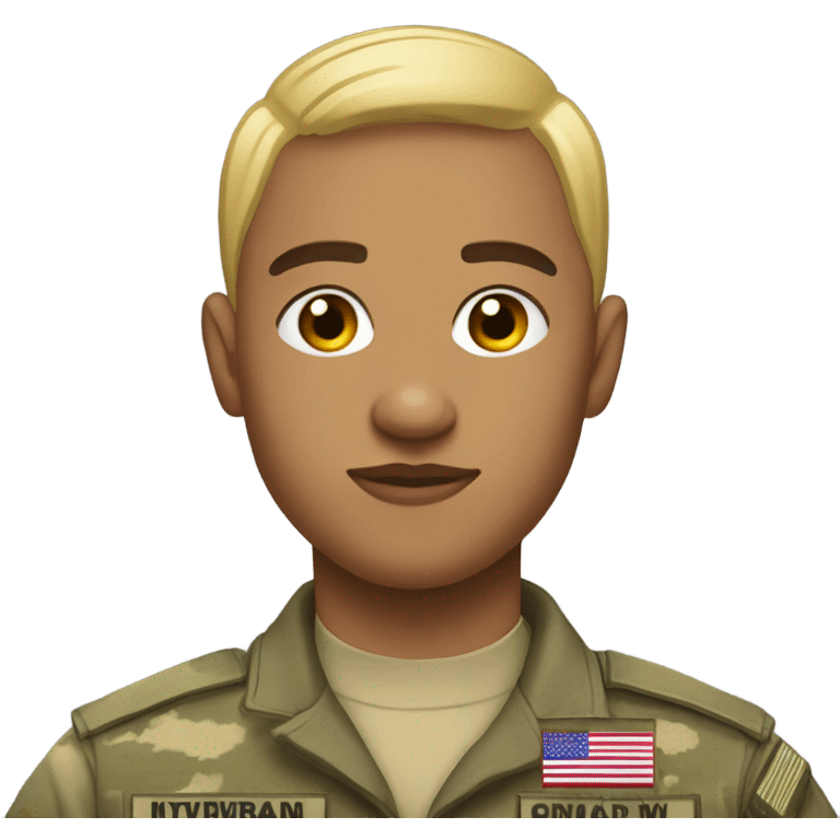 Non binary Iraq war veteran emoji