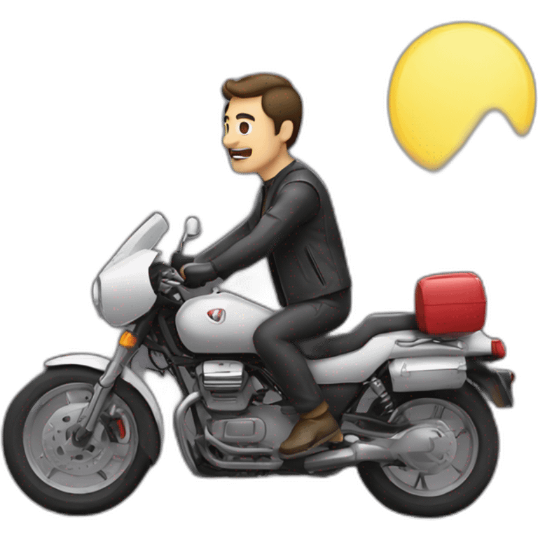 Homme qui fait de la moto emoji