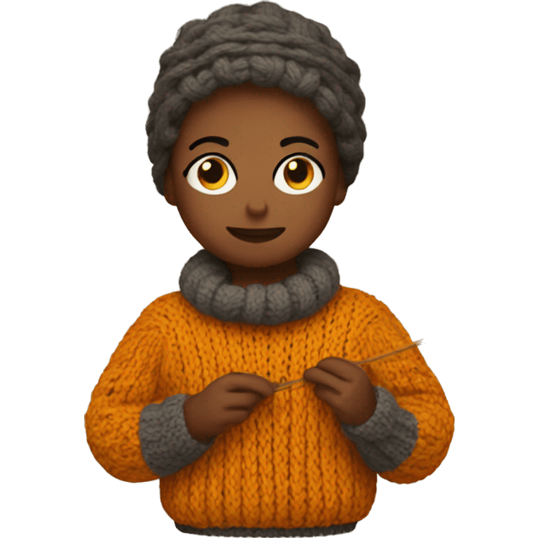 Autumn knitting  emoji