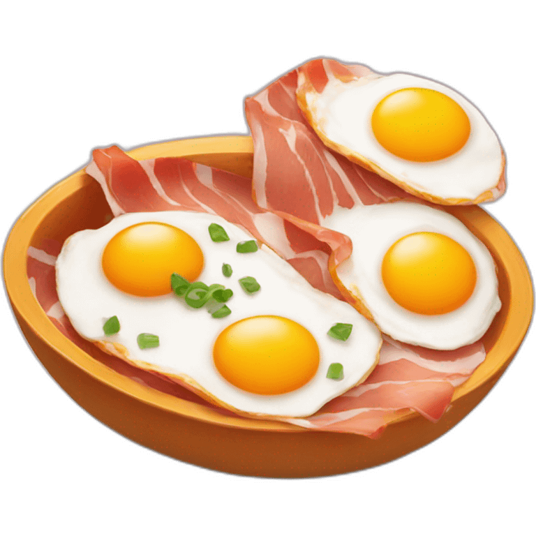 Huevos con jamon emoji