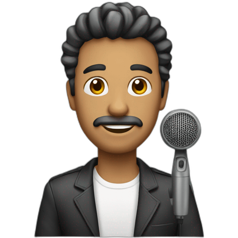 Hombre con microfono  emoji