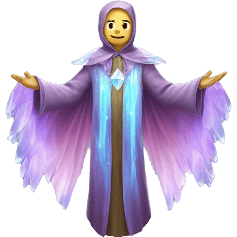 empty crystal magical robes withwings emoji