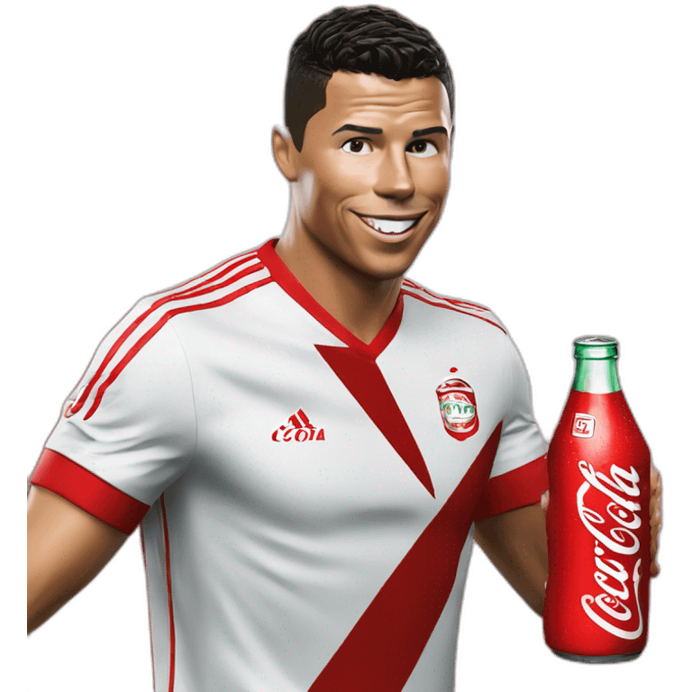 cristaiano ronaldo drinking coca cola emoji