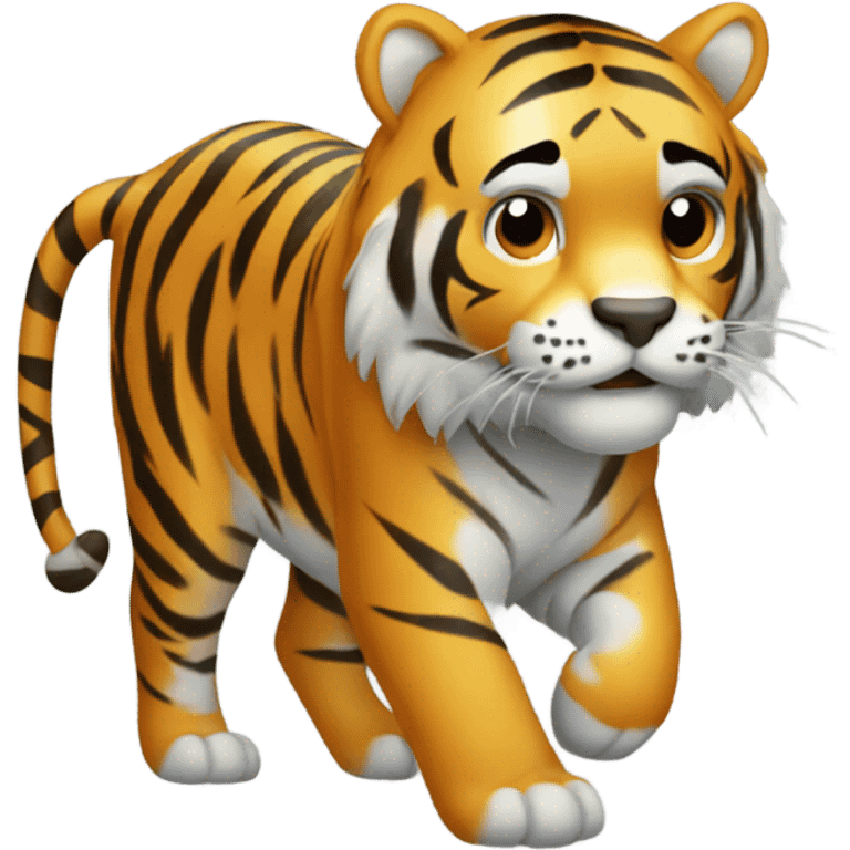 Tiger walking in the forest emoji