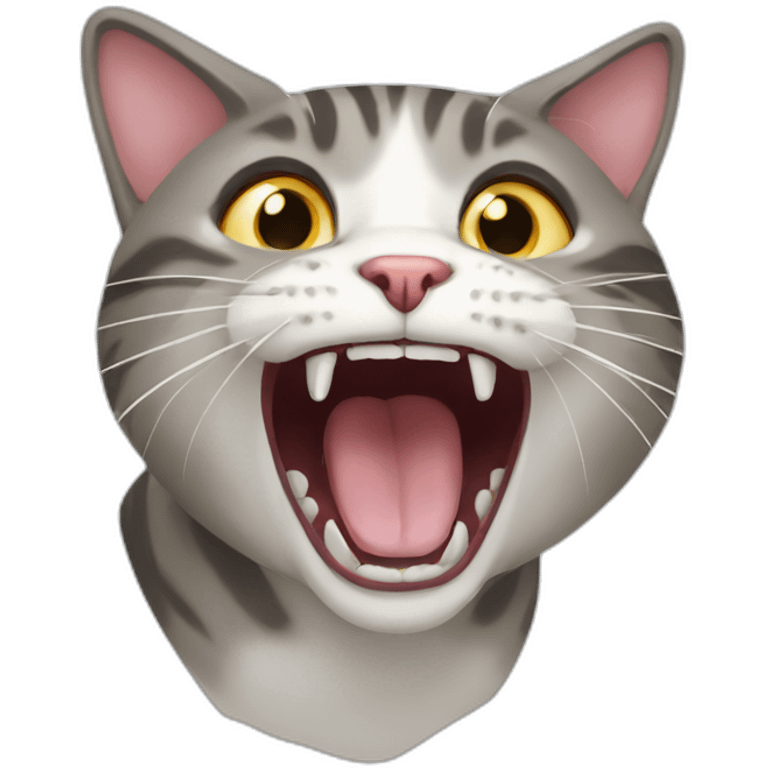 cat screaming emoji