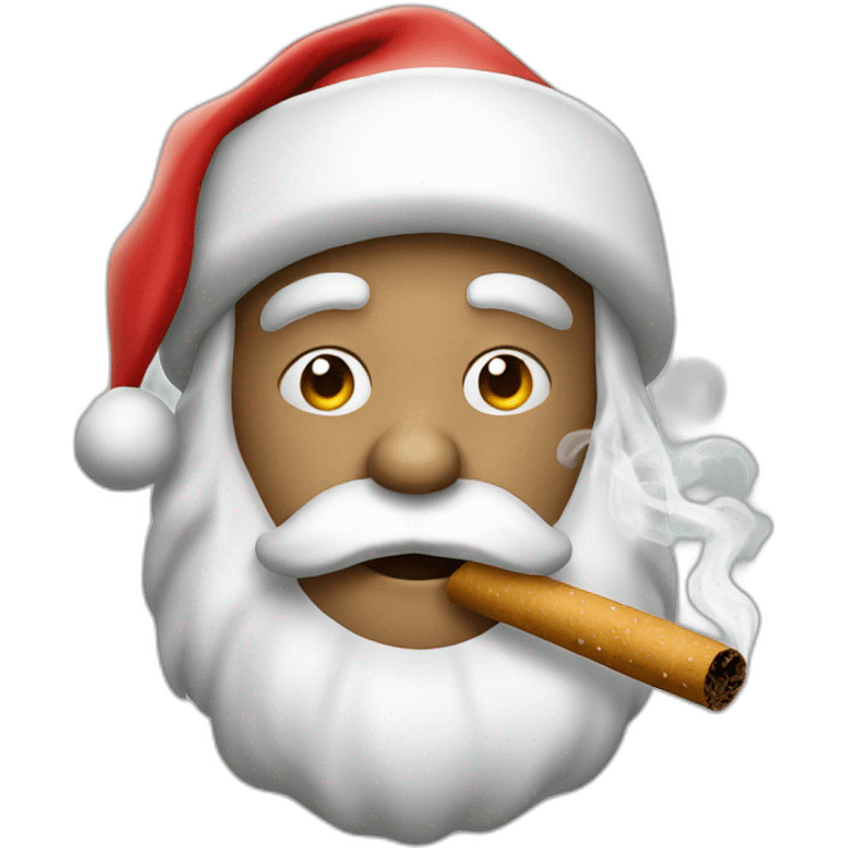 Santa Claus smoking emoji