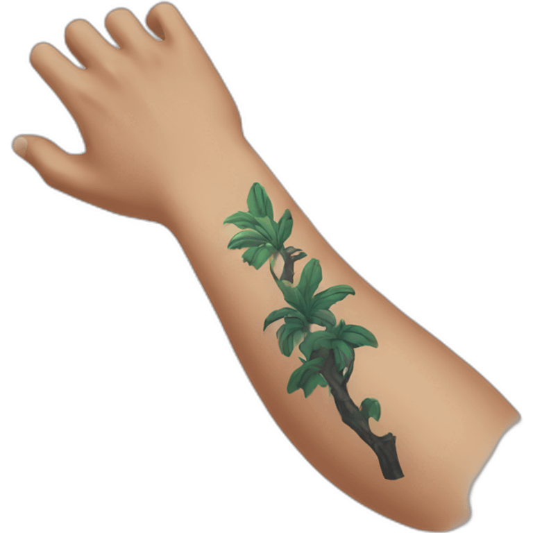 arm with a tattoo on it emoji