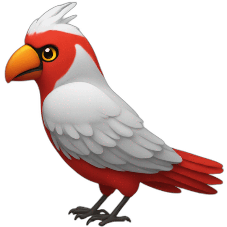 Awful red bird emoji