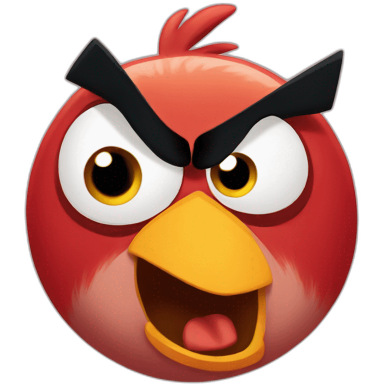 Yelling angry birds emoji