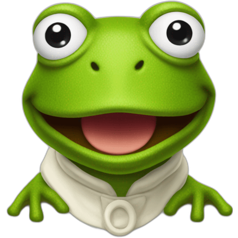 Kermit grenouille boit du thé emoji