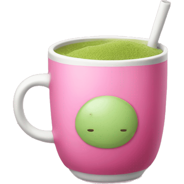 Pink matcha tea emoji