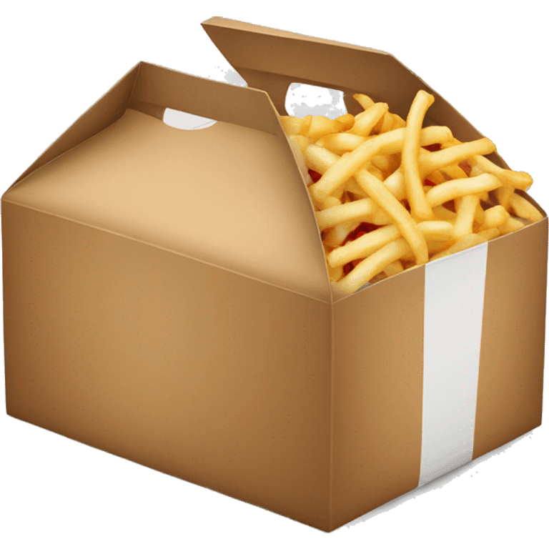 A fast food to-go box emoji