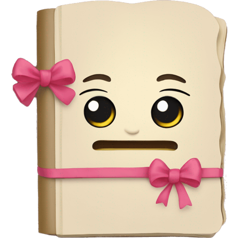 Cute journal with bow emoji