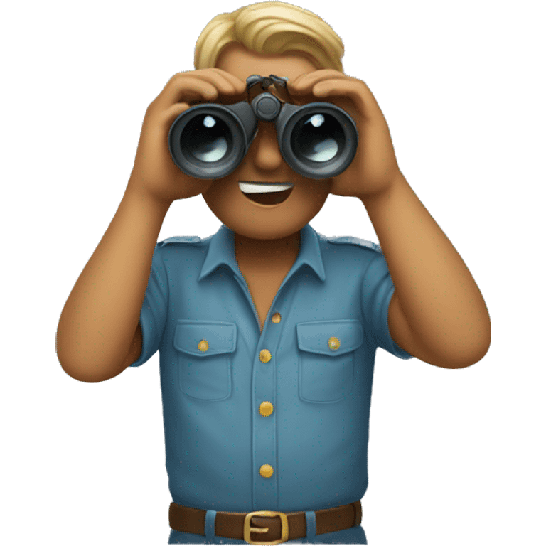 emoji holding binoculars  emoji