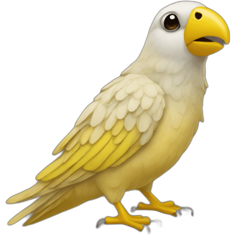 Canari on désert island emoji