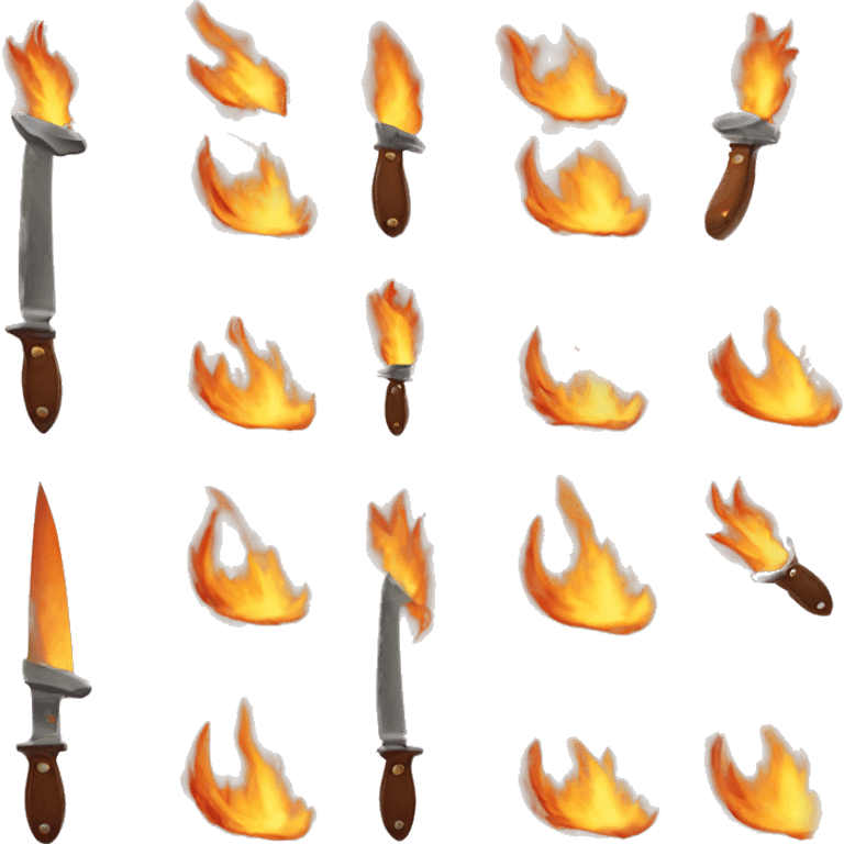 flaming knife emoji