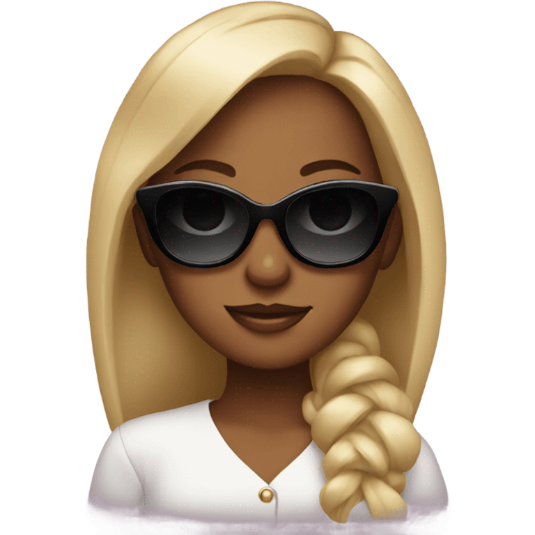 Rich girl with sunglasses  emoji