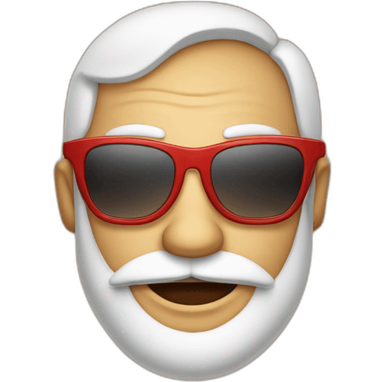 Père noël avec des lunettes de soleil emoji