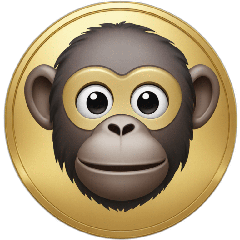 monkey face gold coin  emoji