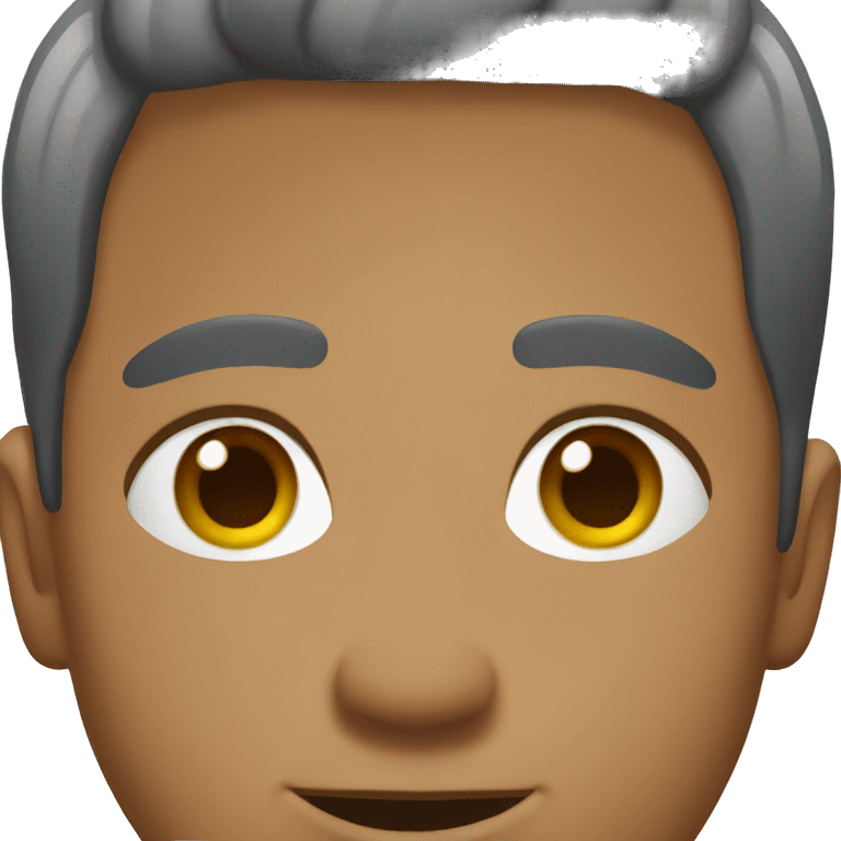 male, olive, skin, short hair, middle part hair emoji