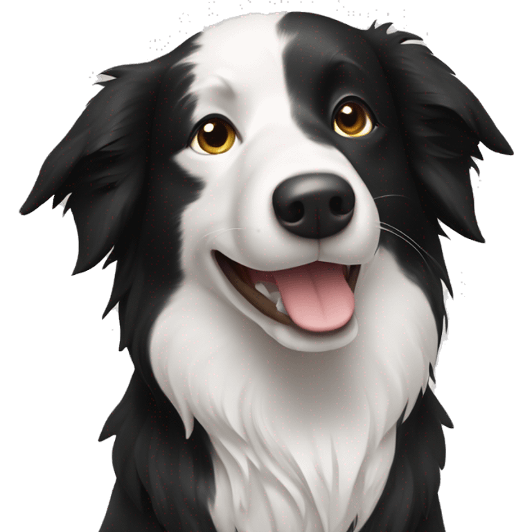 Border Collie schwarz weiß  emoji