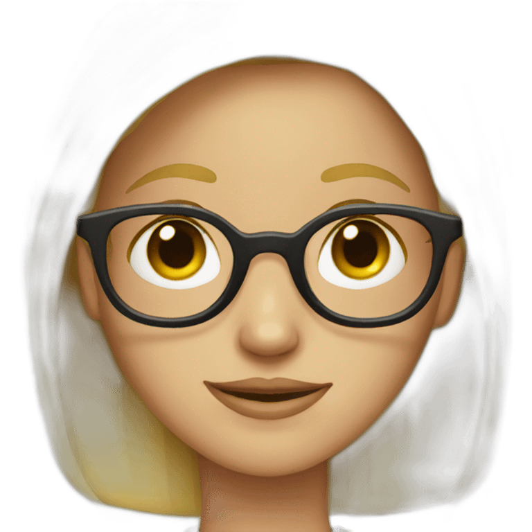 blond girl with glasses emoji