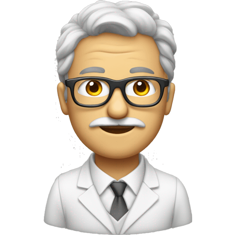 Emoji de una persona profesor de matematicas con gafas y un pco debarba emoji