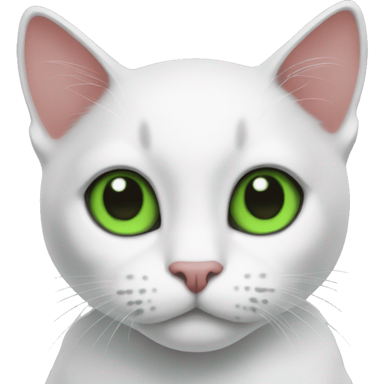 cat black with green eyes and white chest and paws, using red collar emoji