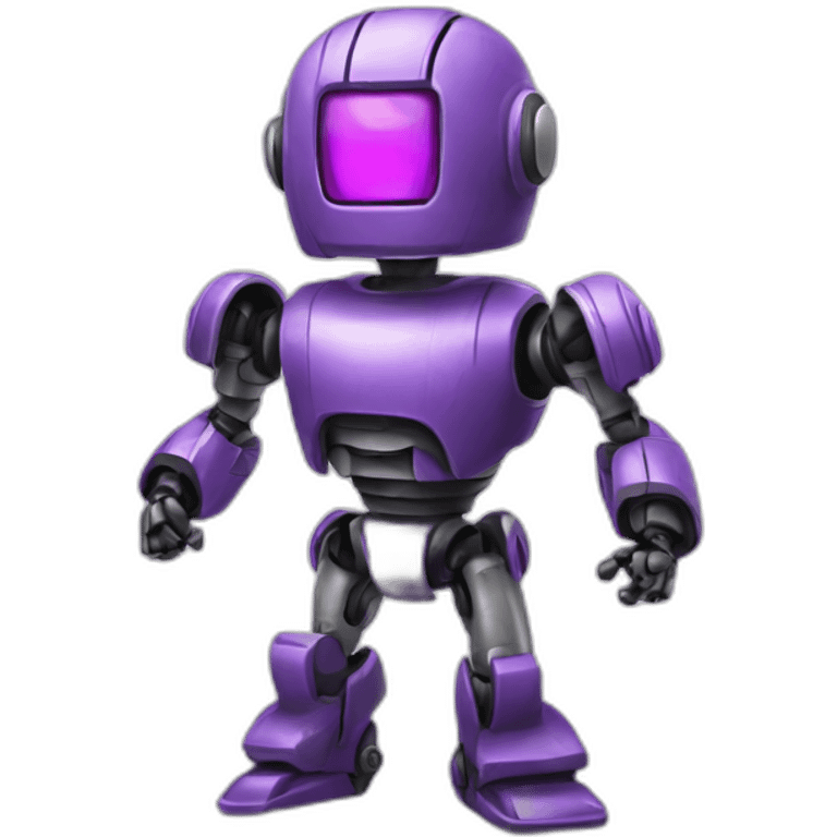 Fight robot purple emoji