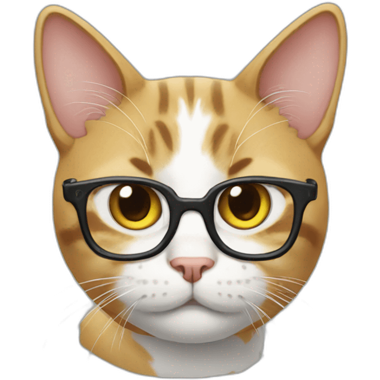 nerdy cat emoji