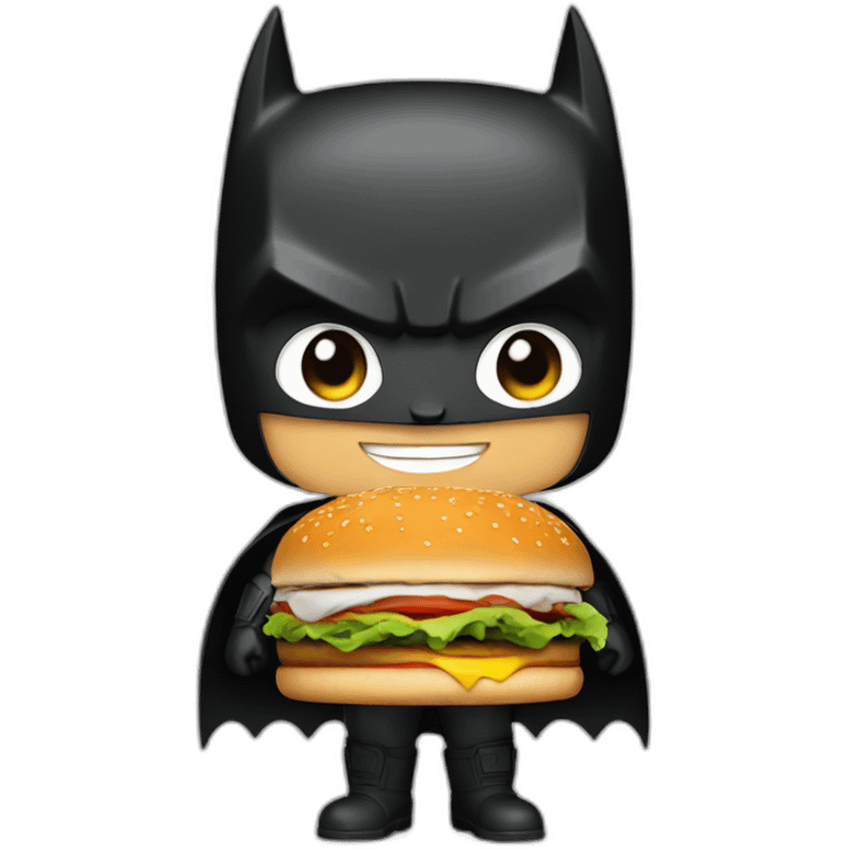 Batman with burger  emoji