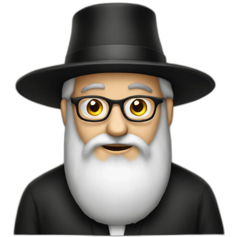 Orthodox Rabbi with iPhone emoji