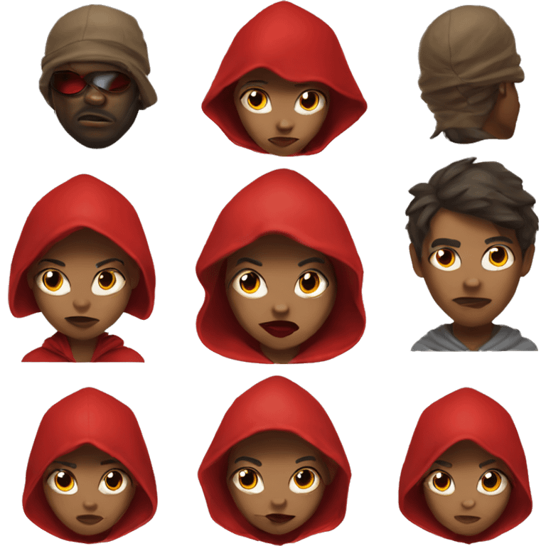 little red riding hood as a gangster emoji